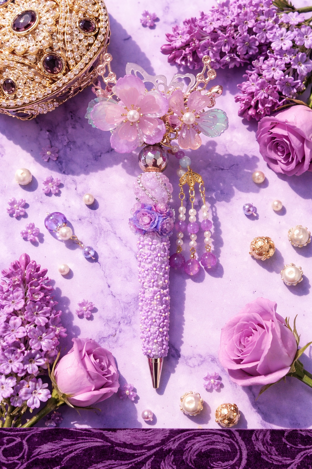 Lavender Blossom Charm Luxury Pen 💜🌸