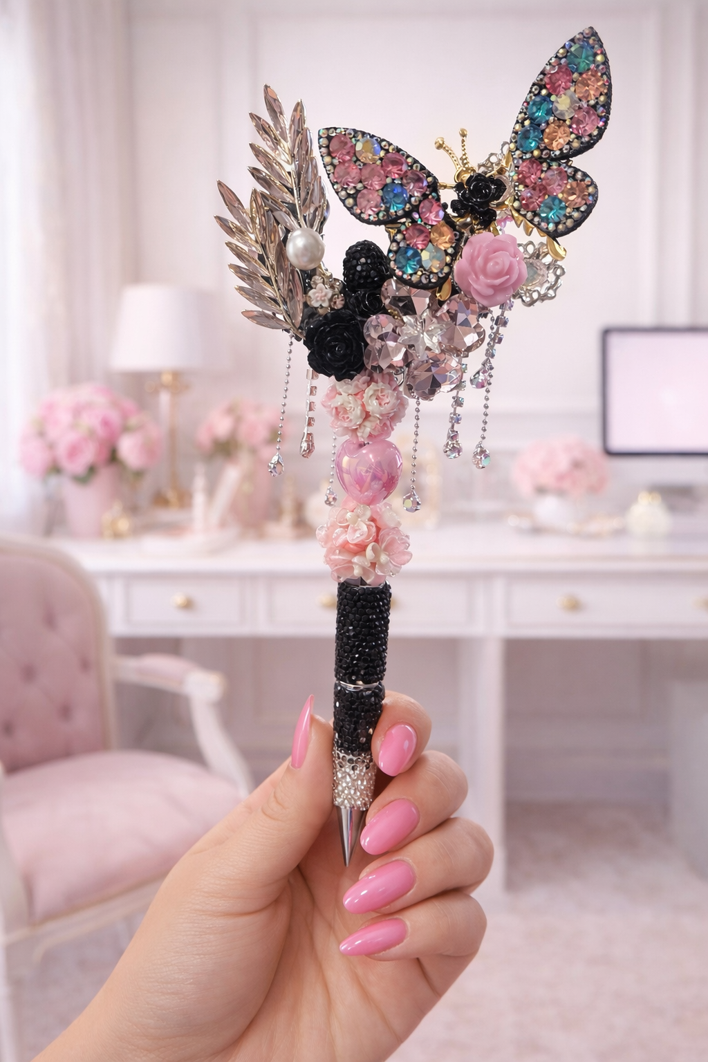 The Ultimate Luxury Butterfly Bling Pen ✨🦋