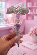 Floral Butterfly Beaded Pen