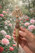 Golden Princess Carriage Beaded Pen