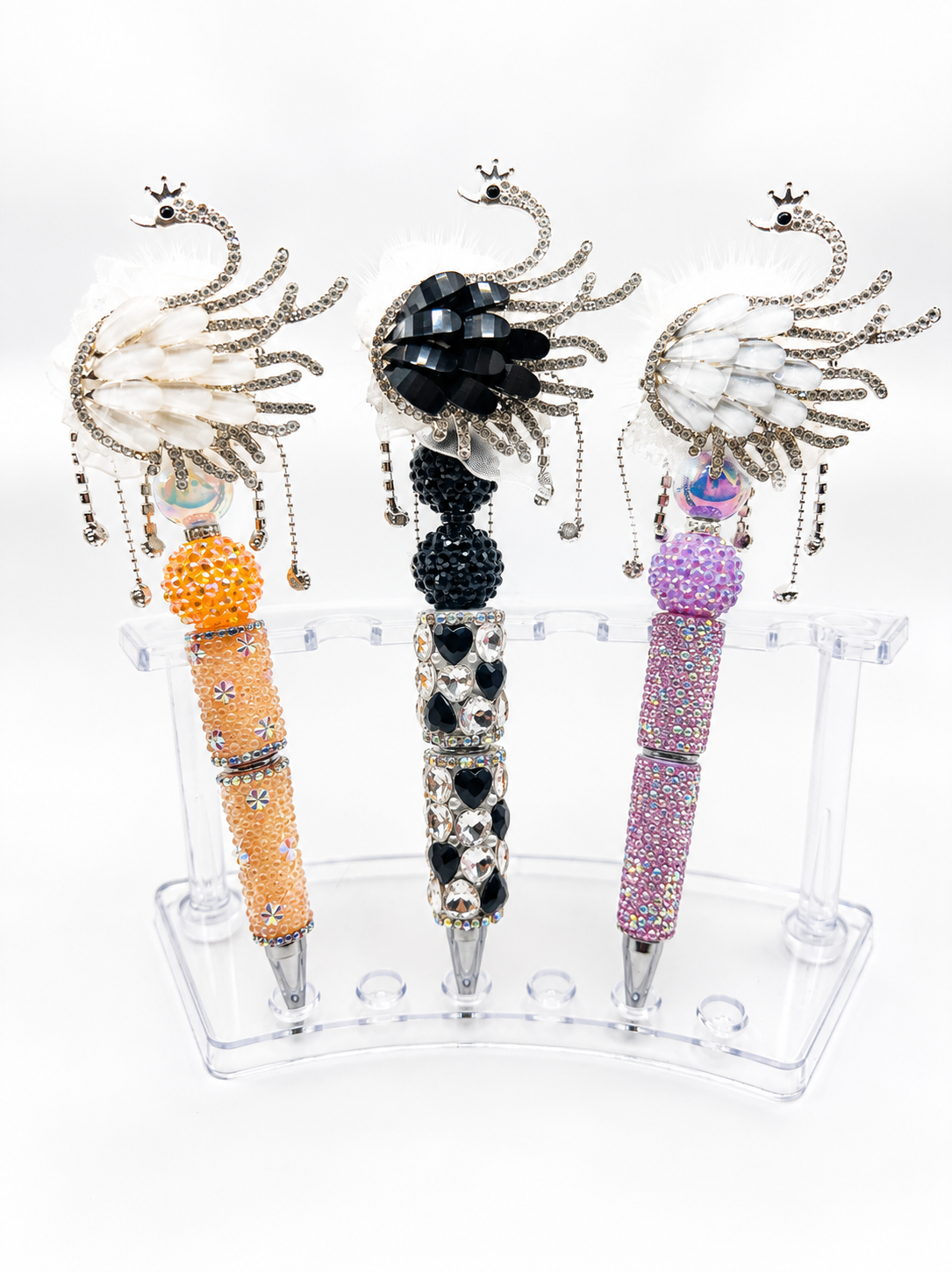 ✨ Elegant Swan Beaded Pens