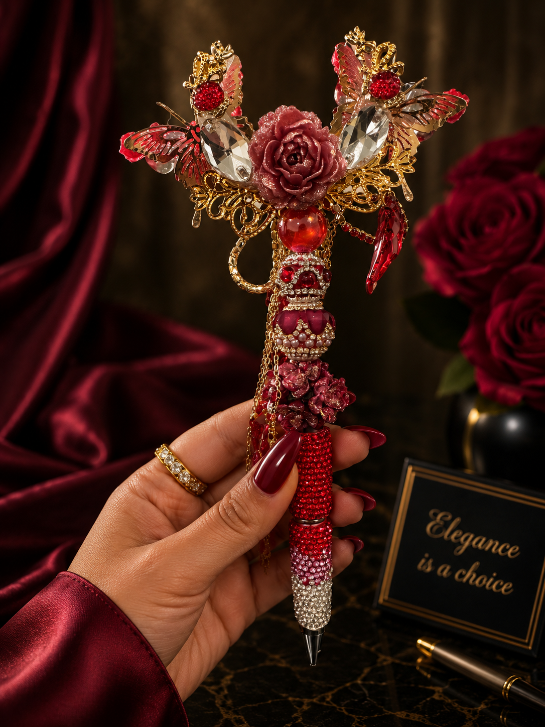 Ruby Luxe Butterfly Pen ✨❤️